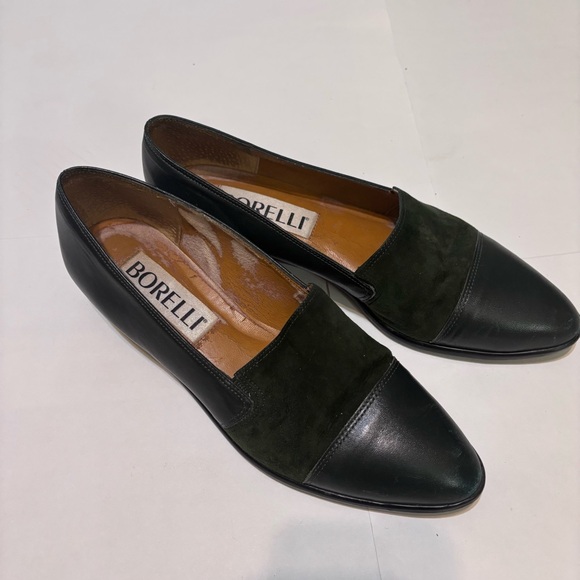 Borelli Women's Green Leather Shoes - Picture 3 of 7
